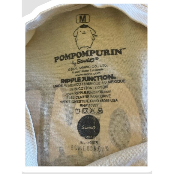 Sanrio Pompompurin Baguette Tonal GraphicWoman's T-Shirt Ripple Junction Medium - Picture 4 of 4